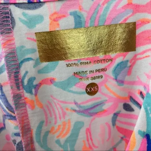 Lily Pulitzer Amina Pelican Pink Head in the Sand dress size XXS pima cotton - Picture 8 of 14